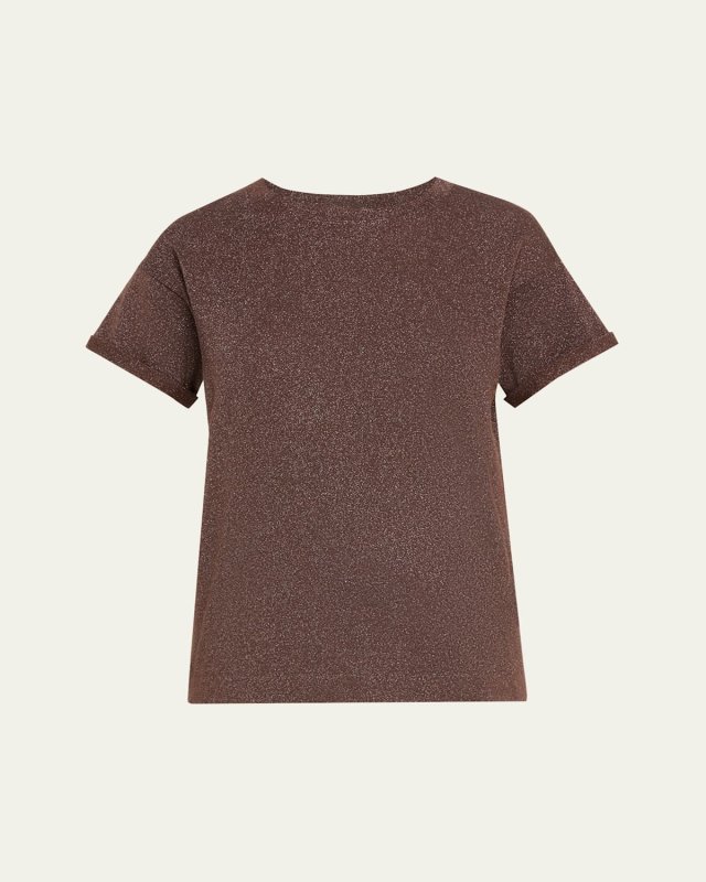 Short Sleeve Lurex Cashmere Shirt